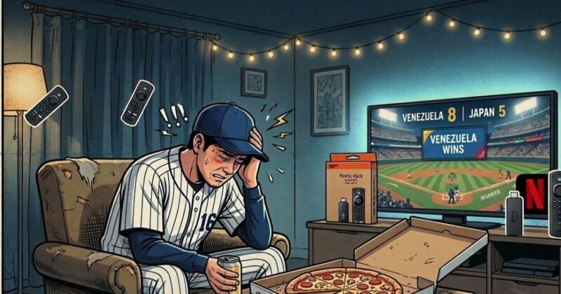 wbc2026 Amazon fFire TV StickでNetflixを観戦し、日本が負けた アイキャッチ画像